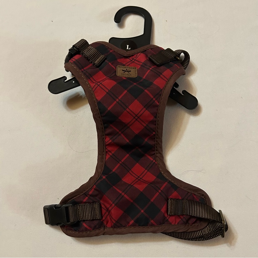 Large Plaid Dog Harness